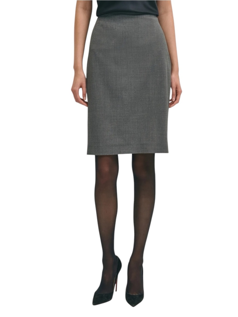 Brooks Brothers NWT The Essentials Gray Italian Stretch Wool Pencil Skirt Sz 14